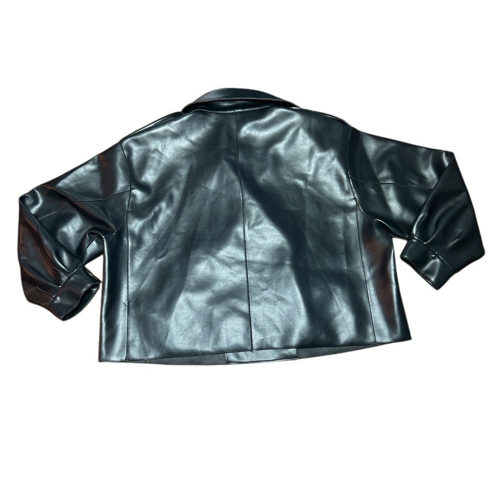 We The Free Alexis Vegan Leather Cropped Trench Coat Size:XL Color: Black NWT - Picture 4 of 7